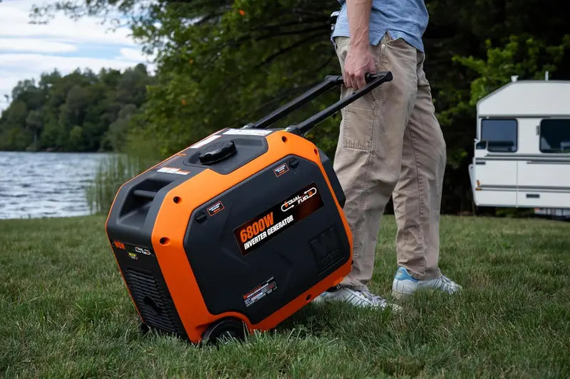 WEN 6800W Dual-Fuel Inverter Generator – RV-Ready with CO Detection Safety System