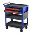 WORKPRO 28-Inch Rolling Tool Cart – Dual-Drawer Industrial Storage with Locking Wheels