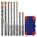 WORKPRO SDS-Plus Carbide Drill Bit Set (8 pcs) for Concrete, Brick & Stone – Includes Protective Case