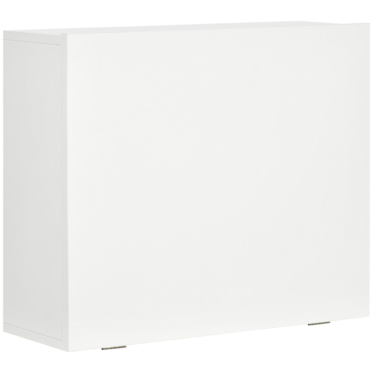 HOMCOM Wandklapptisch Zusammenklappbar und Platzsparend mit Regalen, für Zuhause und Büro, aus Spanplatte und MDF, 60x21.5x50 cm, Weiß