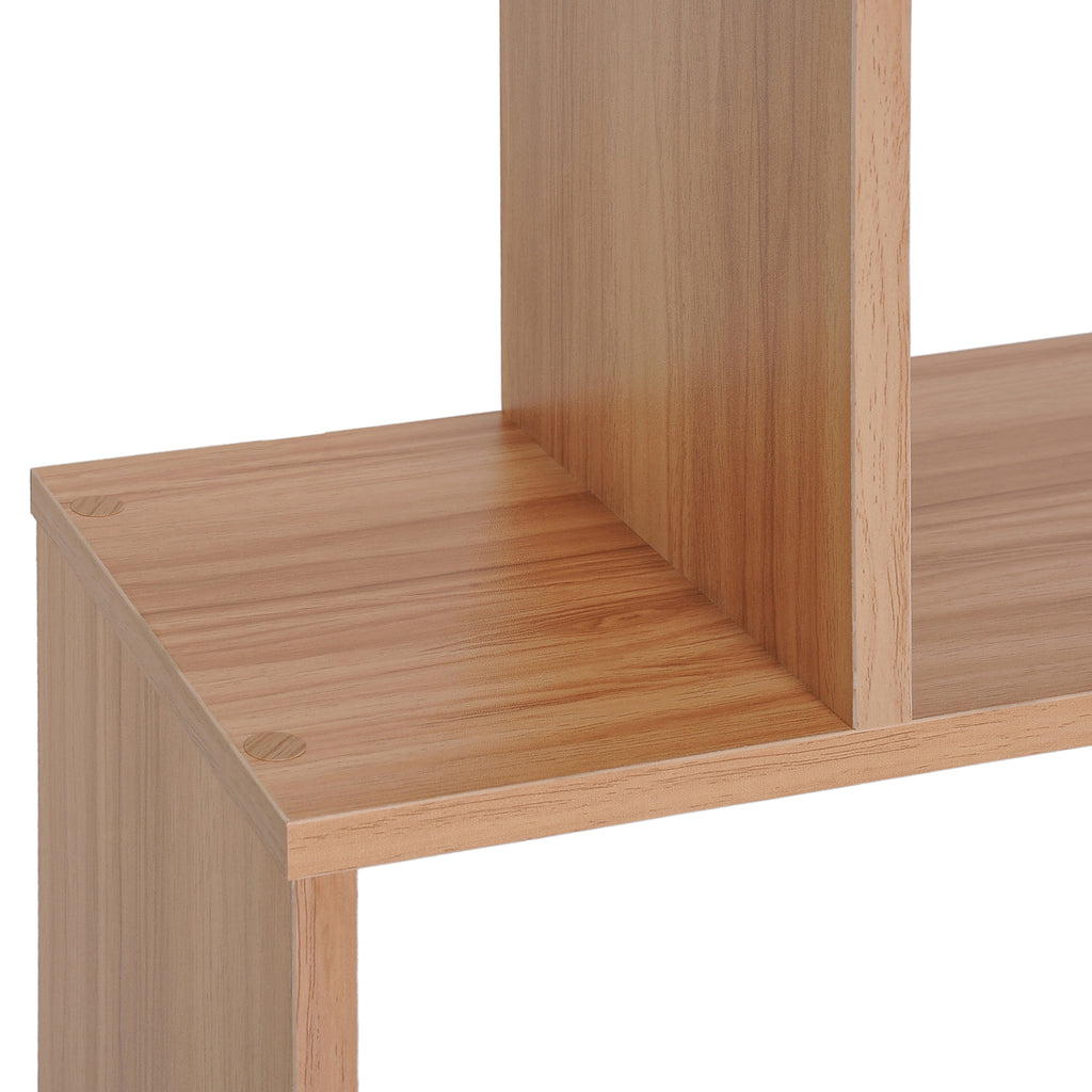 HOMCOM Bücherregal Wandregal Raumteiler mit 6 Fächern Standregal Aktenregal Ahorn L80 x B23 x H192 cm