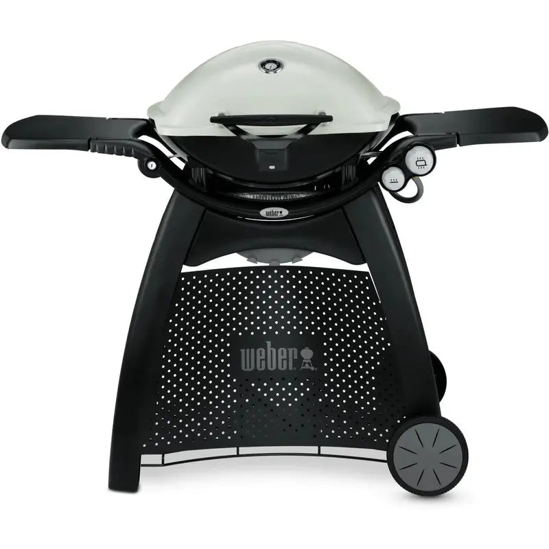 Weber Q3200 Propane Grill – Titanium Finish, Premium Portable Gas BBQ