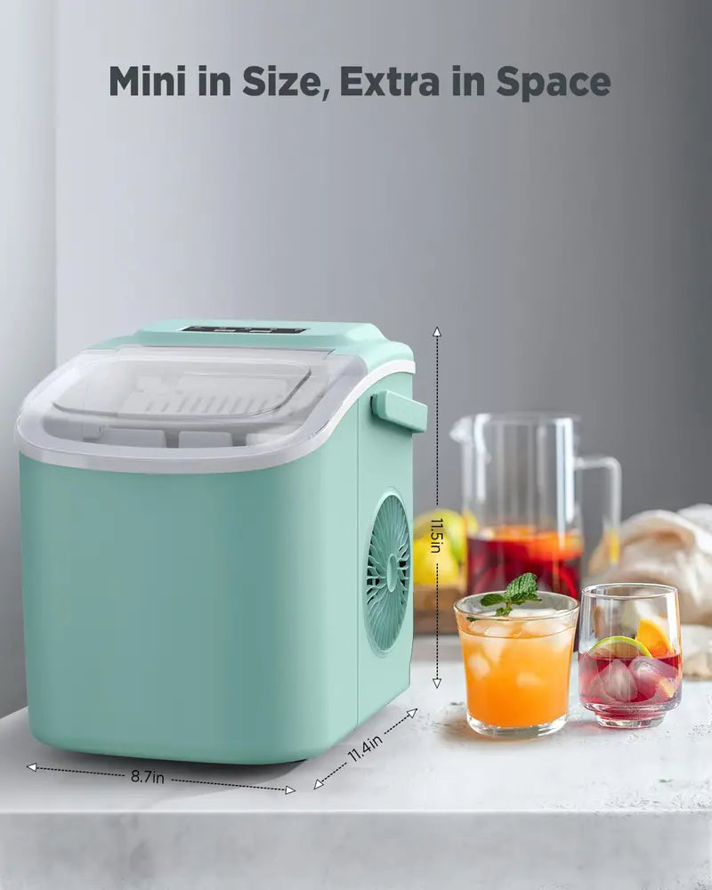 Silonn Nugget Ice Maker — 33 lbs/24H Chewable Pellet Ice Machine with Auto-Clean Function for Kitchen, Office, or Bar