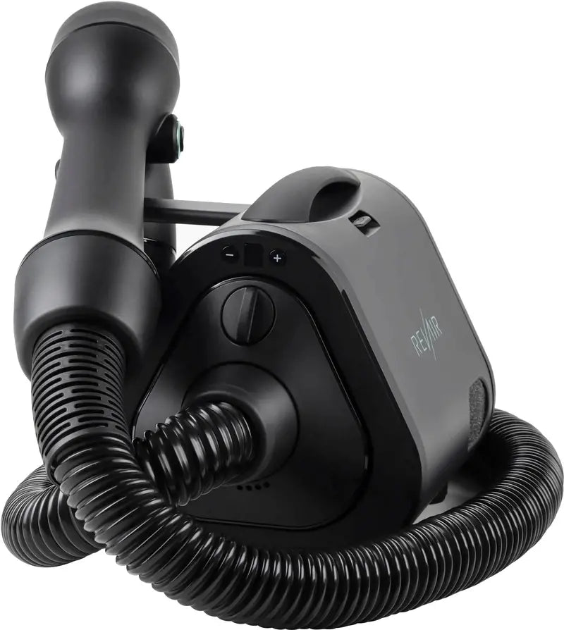 Reverse-Air Ionic Hair Dryer with Heat-Resistant Clips – Sleek Black Styling Tool