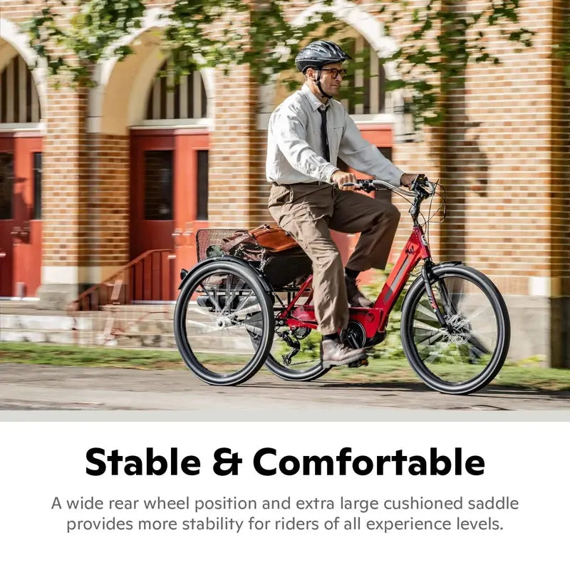 Schwinn Meridian Deluxe Adult Tricycle – Low-Step Aluminum Cruiser with 26-Inch Wheels and Adjustable Handlebars