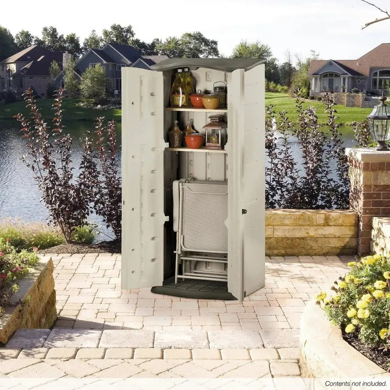 Rubbermaid Vertical Resin Outdoor Storage Shed – Weather-Resistant Design
