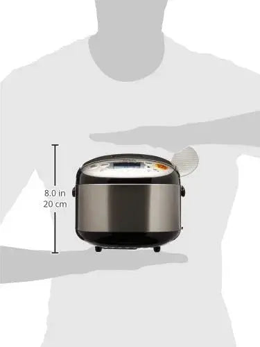 Zojirushi NS-TSC10 Micom Rice Cooker & Warmer – 3-Cup Capacity, Stainless Steel Black Finish