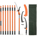 VEVOR Manual Pole Saw, 7.3-27 ft Extendable Tree Pruner with Durable Carbon Steel Blade