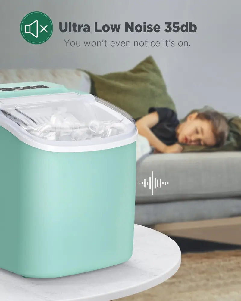 Silonn Nugget Ice Maker — 33 lbs/24H Chewable Pellet Ice Machine with Auto-Clean Function for Kitchen, Office, or Bar