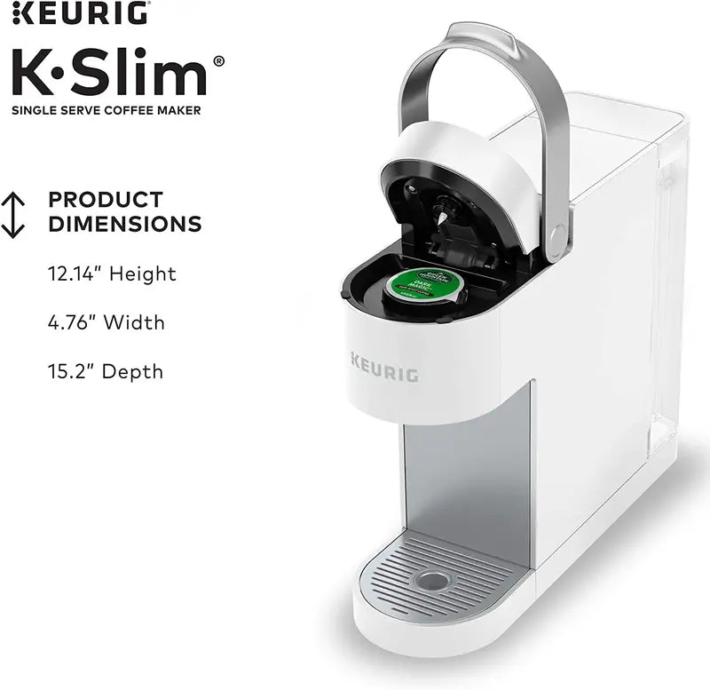 K-Slim Single Serve K-Cup Pod Coffee Maker with Multistream Technology – White