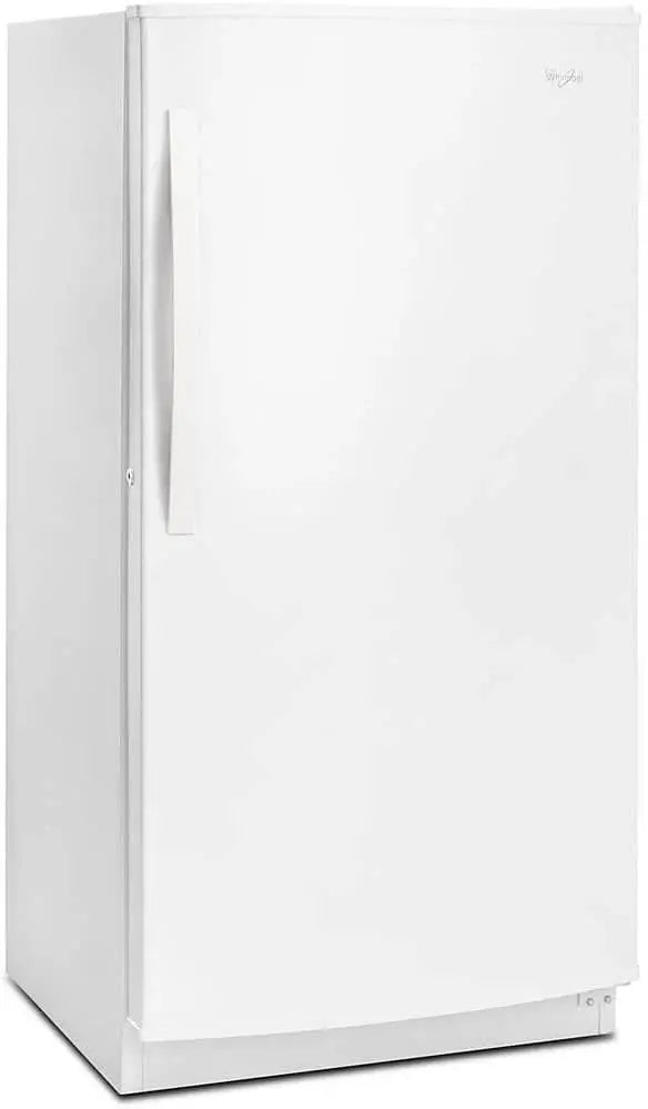 Whirlpool 16 Cu Ft Frost-Free Upright Freezer – White Model with Digital Controls and Energy-Efficient Operation