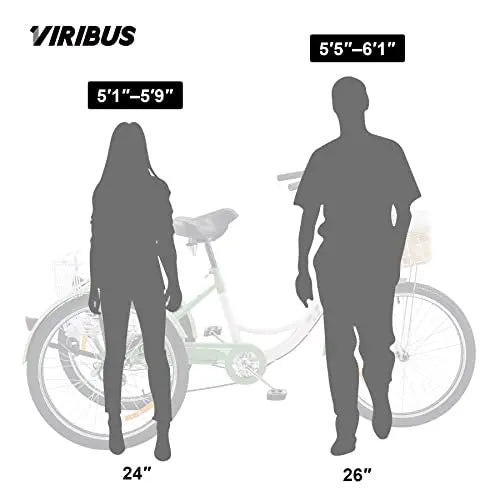 Viribus 7-Speed Adult Tricycle – 24-Inch Wheels, Front Basket, and Comfortable Upright Design
