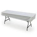 Lifetime Commercial-Grade 8-Foot Stacking Folding Table – Set of Four