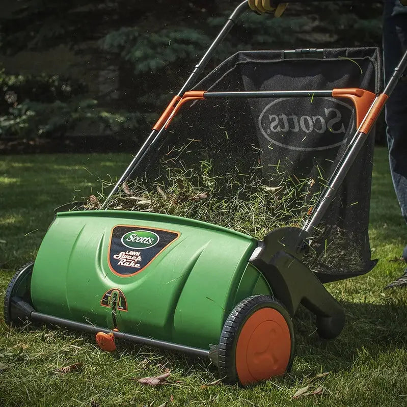 Scotts LSW70026S Push Lawn Sweeper – 26-Inch Width, 3.6-Bushel Capacity, Adjustable Height