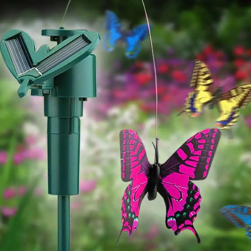 Solar-Powered Hummingbird & Butterfly Garden Sculpture – Animated Outdoor Decor