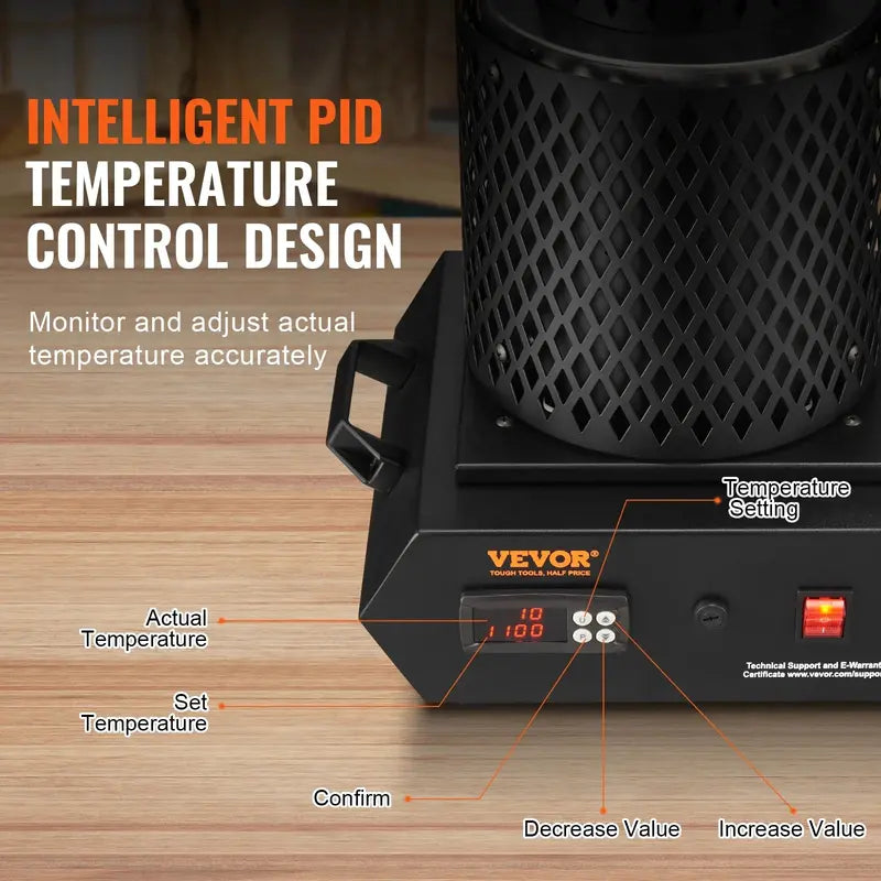 SKYSHALO Electric Gold Melting Furnace 1+3KG, 1350W, 1150? with Digital Control for Jewelry & Metal Casting