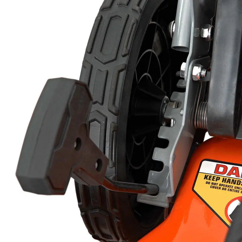 YARDMAX 21″ 170cc Gas Push Lawn Mower, 3-in-1, High Rear Wheels, Adjustable Height