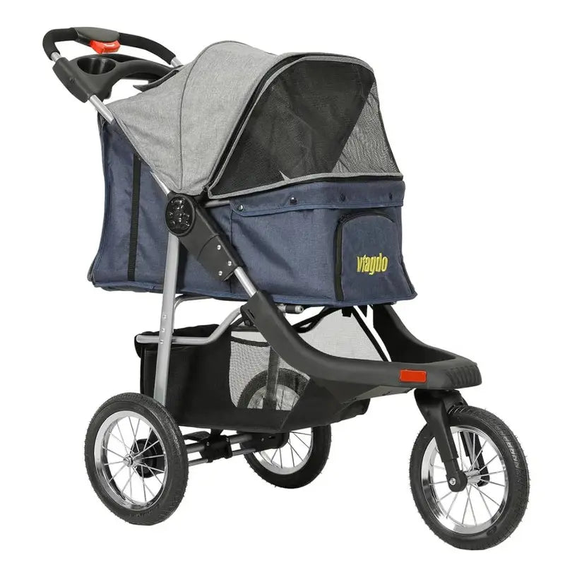 VIAGDO Heavy-Duty Pet Stroller for Small to Medium Dogs and Cats