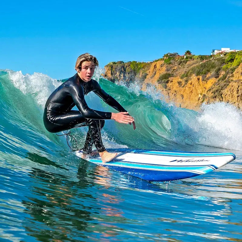 Wavestorm 8ft Foam Surfboard – Wax-Free Soft-Top Longboard for All Skill Levels, Adults & Kids