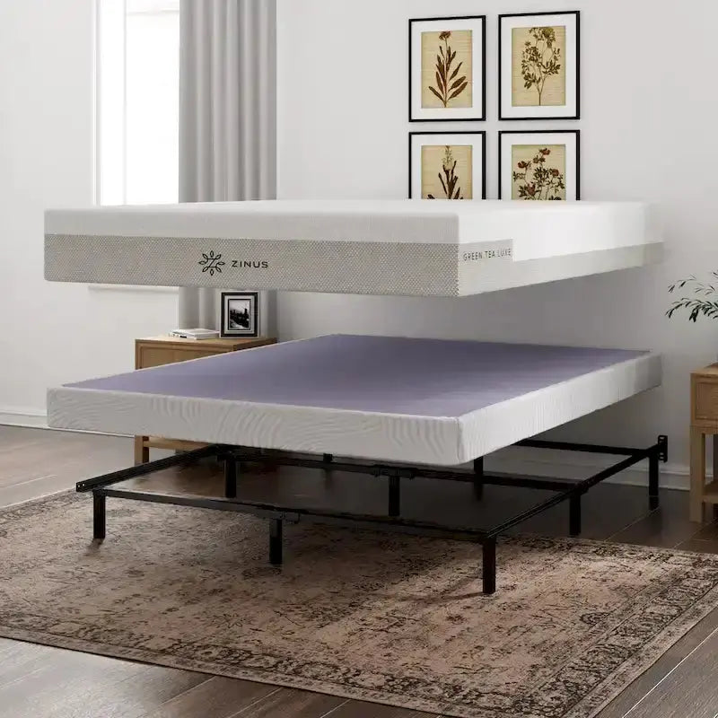 ZINUS Priage 4-Inch Bamboo Box Spring – Eco-Friendly Foundation for Mattresses