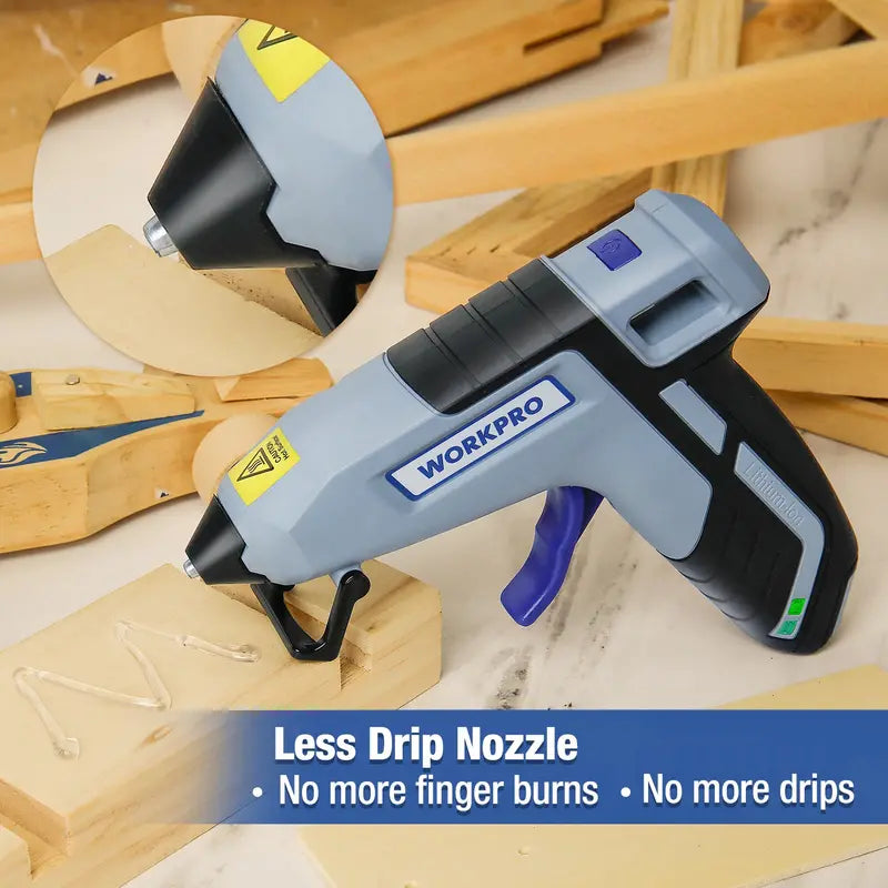 WORKPRO Upgraded 3.6V Cordless Hot Glue Gun Kit — Includes 20 Premium Mini Glue Sticks
