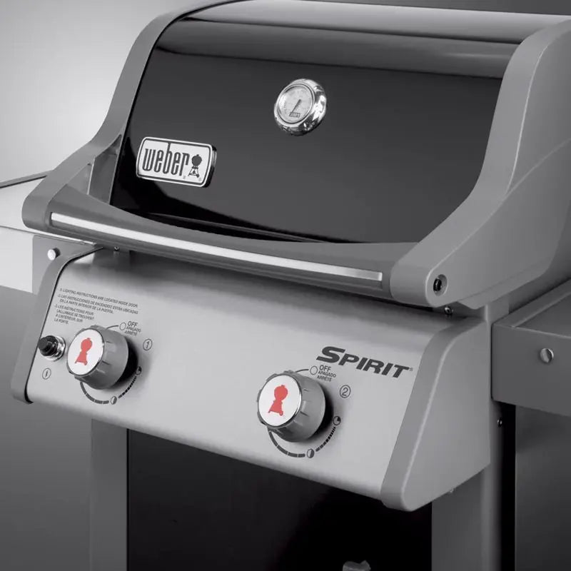 Weber Spirit E-210 Liquid Propane Grill – 2-Burner, Stainless Steel Construction, Black