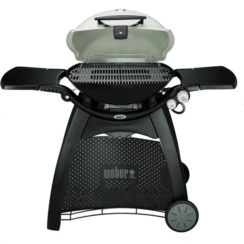 Weber Q3200 Propane Grill – Titanium Finish, Premium Portable Gas BBQ