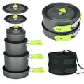Lightweight 4-Piece Aluminum Camp Cookware Kit for Small Groups