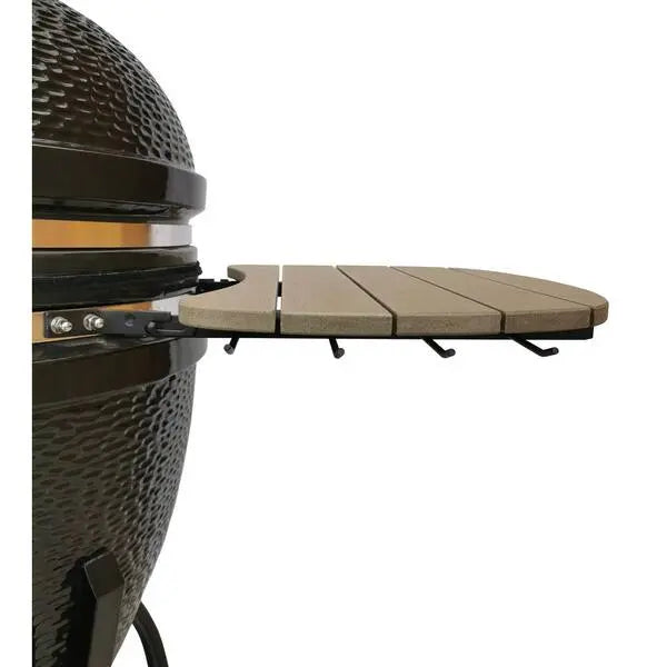 Kamado S-Series 22″ Ceramic Charcoal Grill – Black Kamado with Cart, Side Shelves, Dual Grates, and Ash Drawer