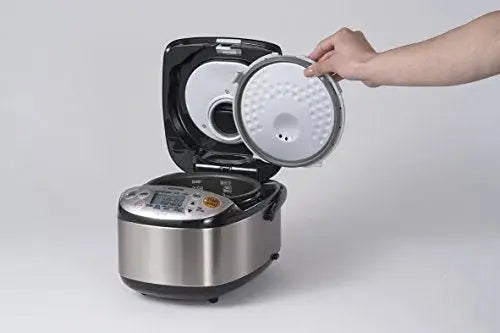 Zojirushi NS-TSC10 Micom Rice Cooker & Warmer – 3-Cup Capacity, Stainless Steel Black Finish