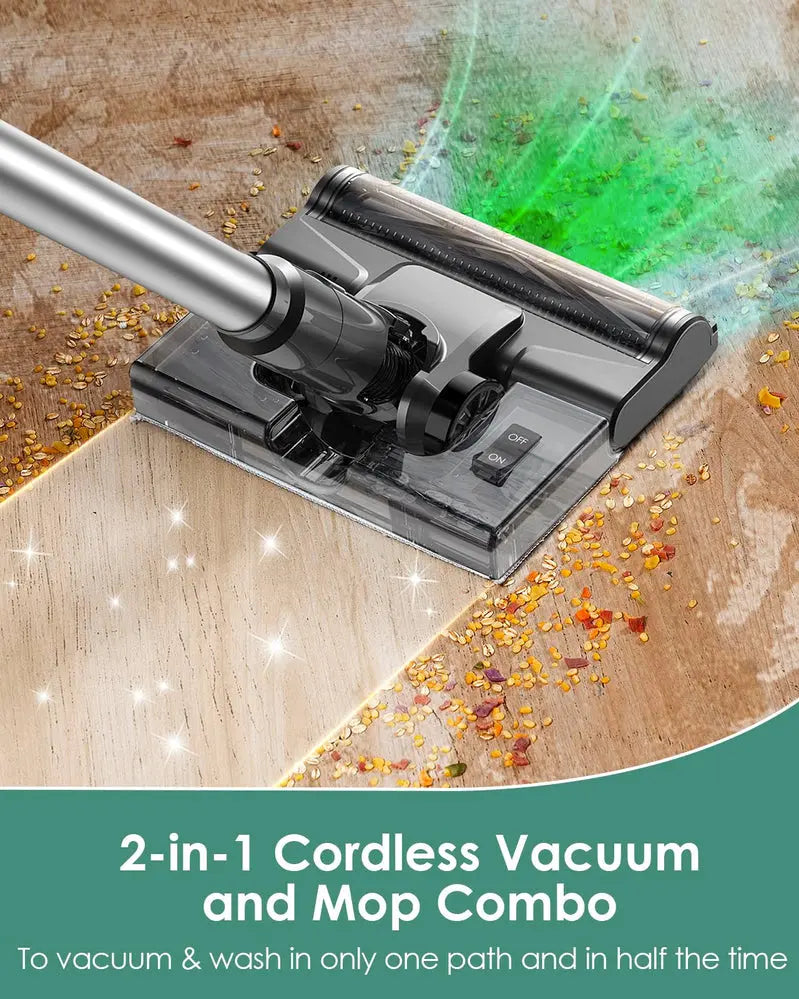 VersLife Cordless 2-in-1 Vacuum & Mop – Rechargeable Cleaner for Hard Floors and Carpets