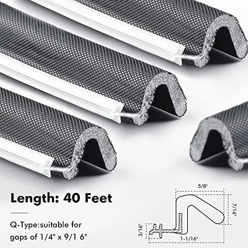 V-Shaped Kerf Door Seal Strip – Sound-Dampening Foam Weatherstripping for Exterior Doors