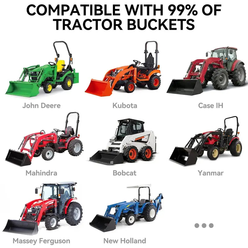 YINTATECH 60-Inch Clamp-On Pallet Forks – 4000 lb Capacity Tractor Attachment for Skid Steers