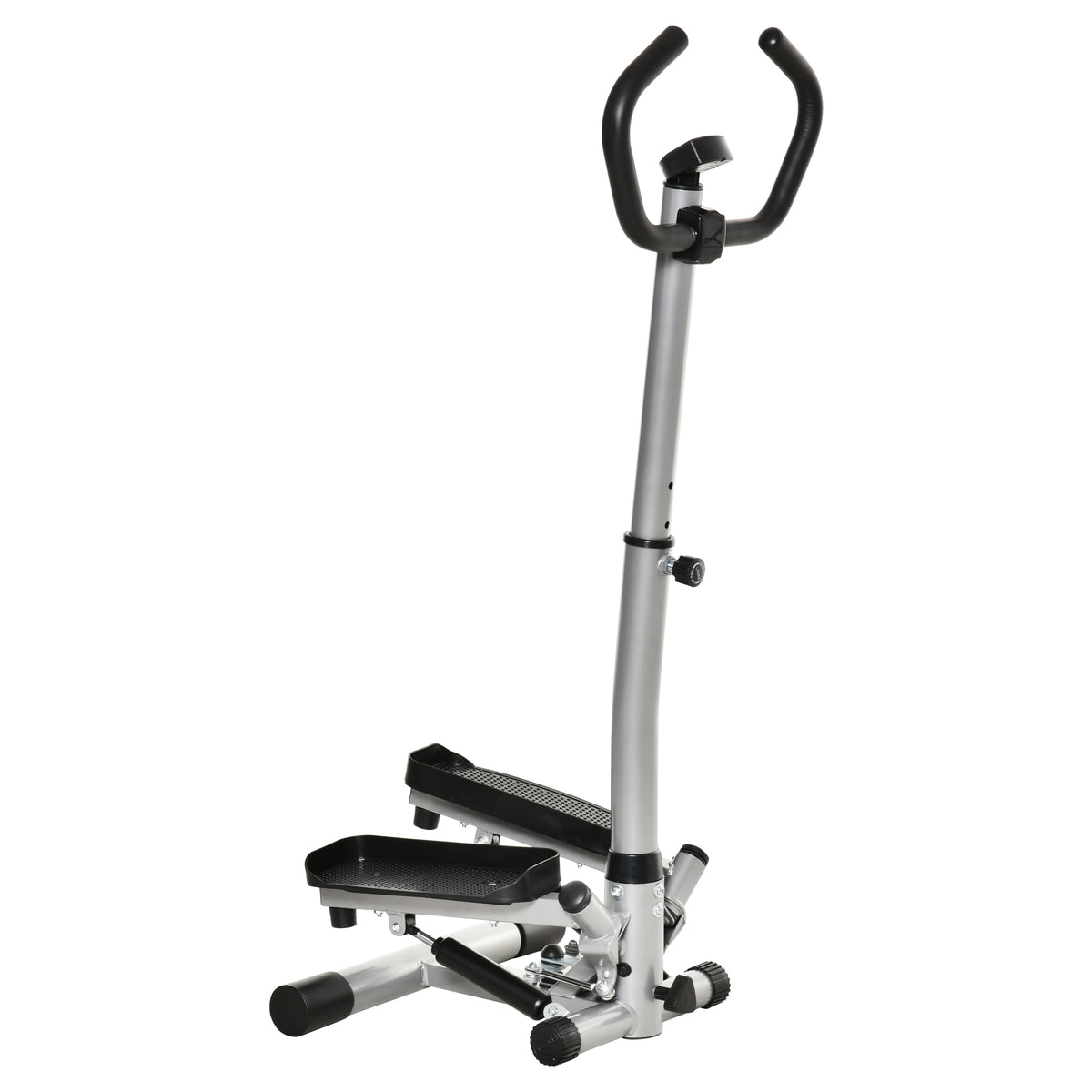 HOMCOM Stepper Heimtrainer für Zuhause mit LCD-Bildschirm einstellbare Geschwindigkeit Metall ABS 55 x 53 x 118-128 cm