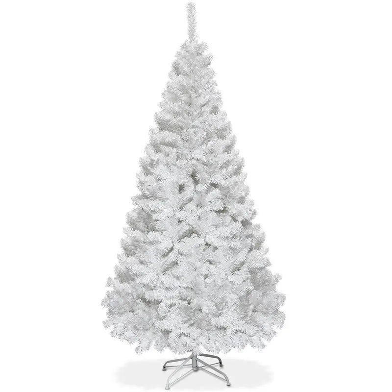 White Metal-Legged Christmas Tree – All-Weather Holiday Decor for Indoor and Outdoor Spaces