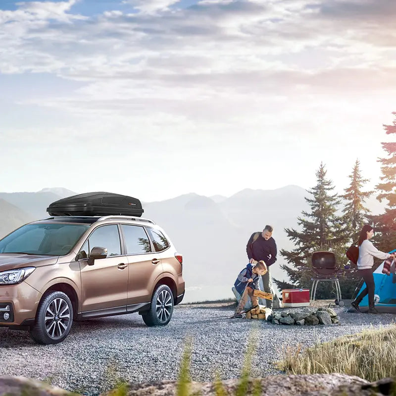 Waterproof Rooftop Cargo Box – Heavy-Duty Roof-Mounted Storage Carrier for SUVs and Cars
