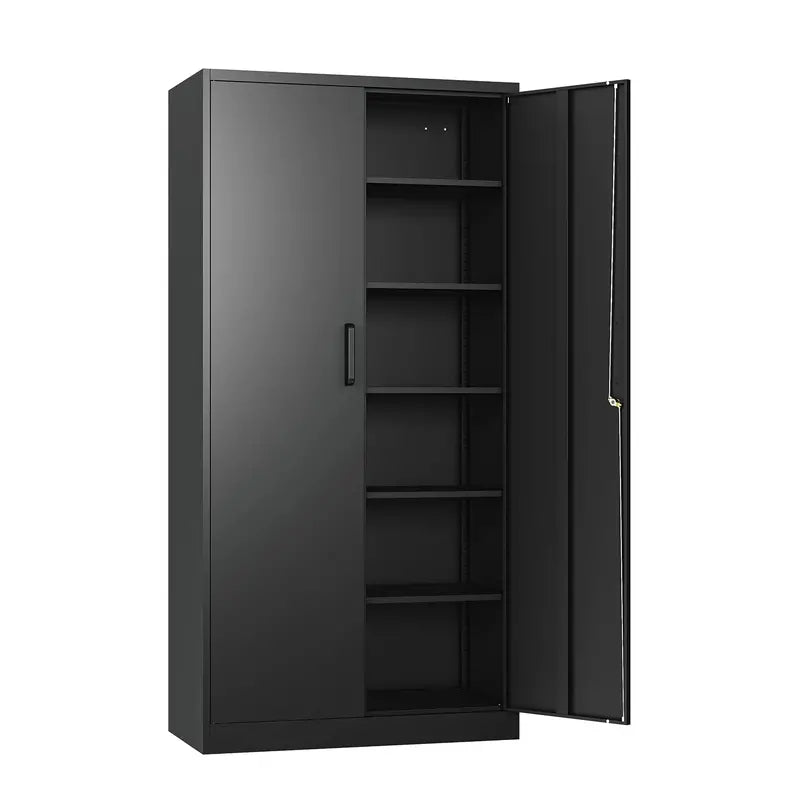 SISESOL 71″ Tall Metal Garage Cabinet – Two-Door Storage Unit with Adjustable Shelves