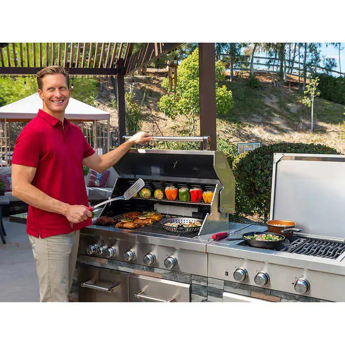 Kirkland Signature Stone Island 12-Burner Propane Gas Grill – Commercial-Style Outdoor Cooking Station