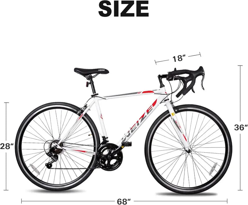 WEIZE 700C Road Commuter Bike – 14-Speed Shimano Drop-Bar Hybrid with Caliper Brakes & High-Carbon Steel Frame