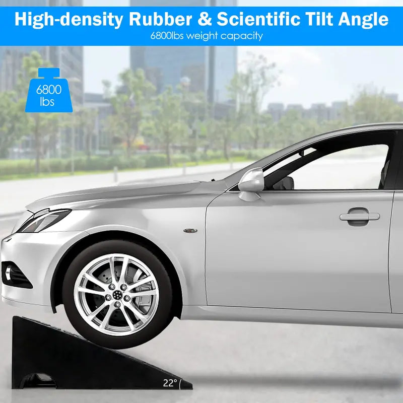 Rubber Curb Ramp Kit – 5-Inch High × 19-Inch Wide Threshold Ramps for Driveways, Sidewalks, and Motorcycles