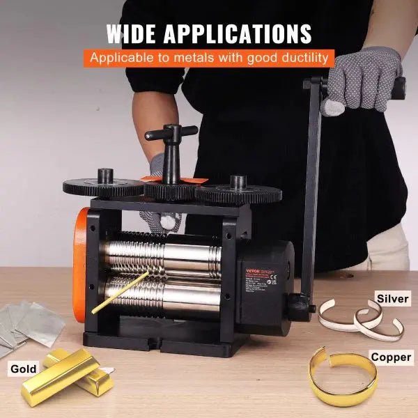 Vevor 3-in-1 Jewelry Rolling Mill – Multi-Function Metalworking Machine, 57 mm Max Rolling Width