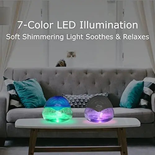 Sirena Twister Air Purifier & Water Filter – Black – Essential Oil Diffuser & LED Night Light – Smoke & Pet Odor Remover for Home & Office