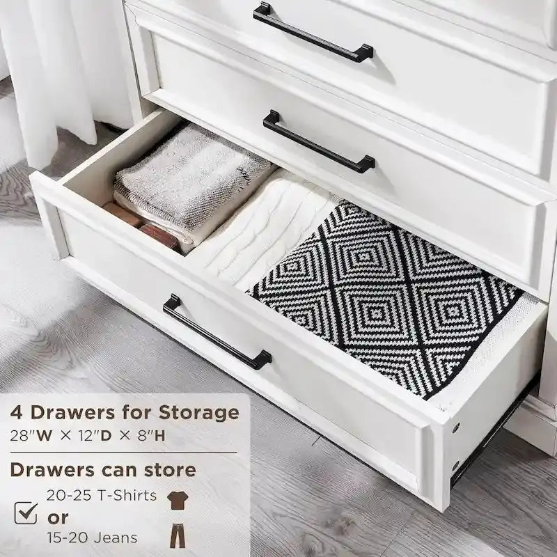Rustic Farmhouse 6-Drawer Dresser – Solid Wood Chest of Drawers with Vintage Charm