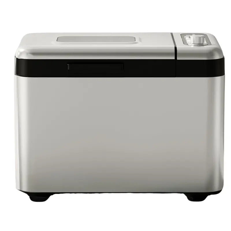 Silver Bread Maker with 15 Presets & Delay Timer – Large-Capacity Baking Appliance
