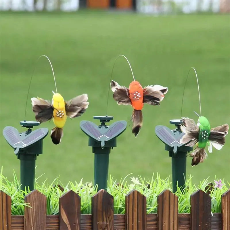 Solar-Powered Hummingbird & Butterfly Garden Sculpture – Animated Outdoor Decor