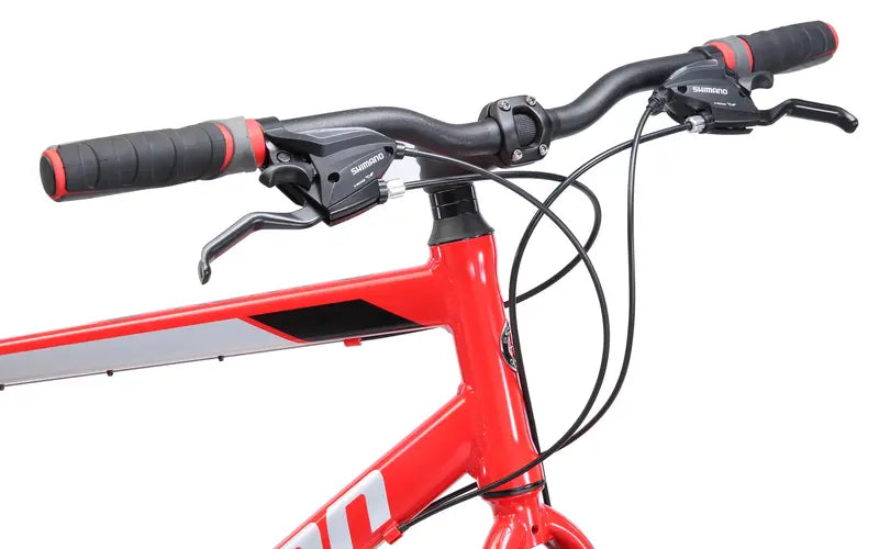 Schwinn Kempo Men's Hybrid Bike, 21-Speed, 700c Wheels, Aluminum Frame, Red