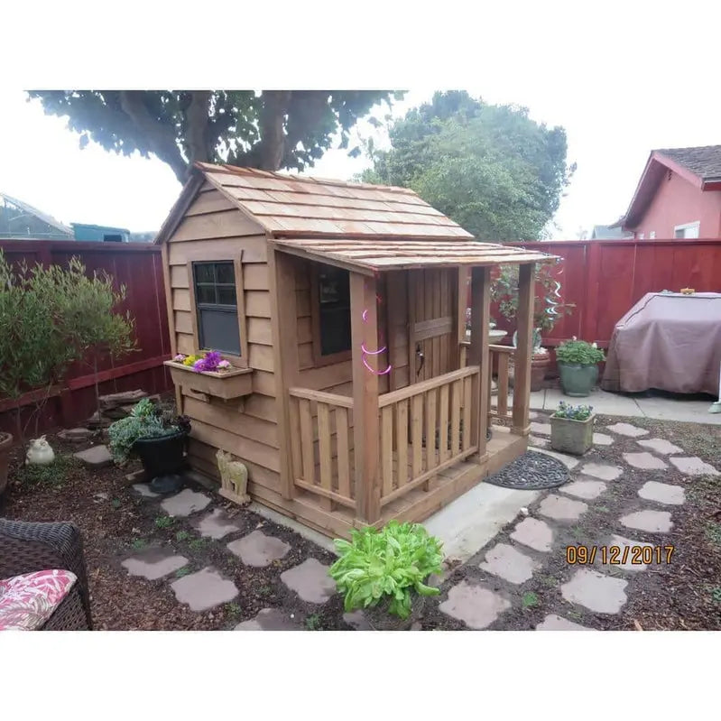 Little Squirt Cedar Backyard Playhouse by Outdoor Living Today – 6-Foot Wooden Play Structure
