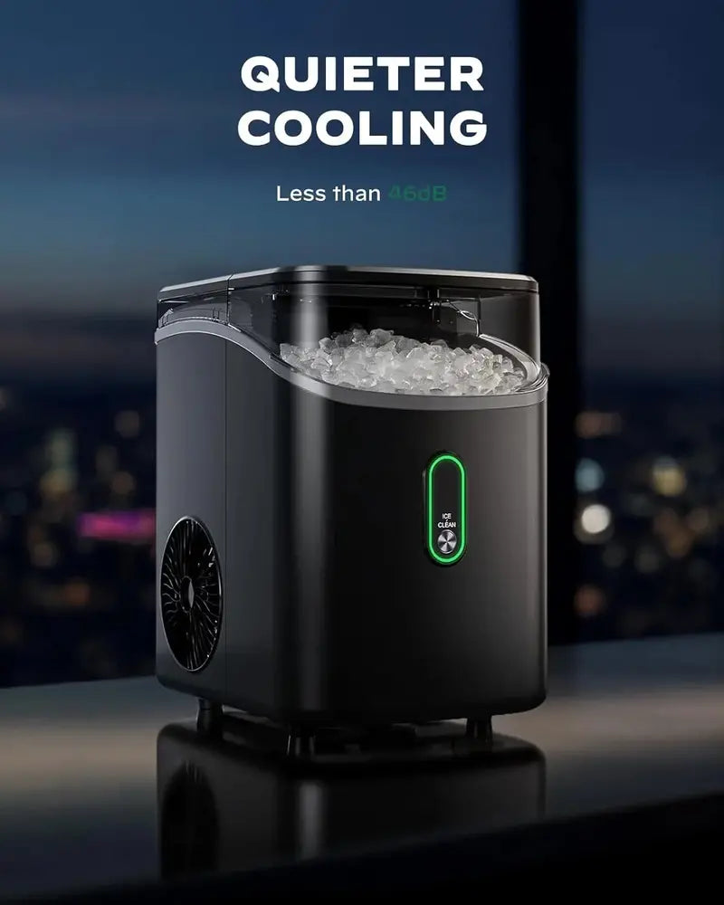Silonn Countertop Nugget Ice Maker – 33 lbs/Day Soft Chewable Pebble Ice, Self-Cleaning Function (2025)