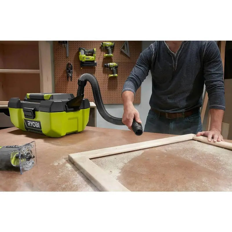 RYOBI ONE+ 18V 3-Gallon Cordless Wet/Dry Vacuum Kit – Includes 4.0 Ah Battery & Charger