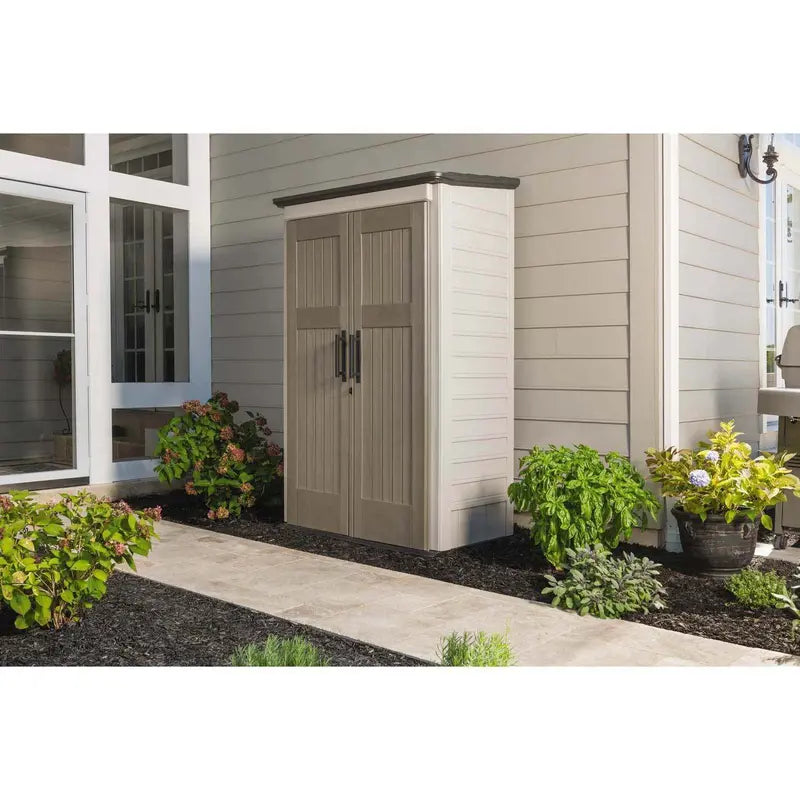 Rubbermaid Weather-Resistant Outdoor Storage Shed – 52 Cubic Feet with Lockable Doors